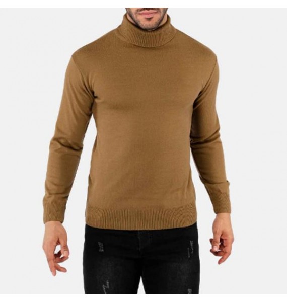 Men's Turtleneck Basic Pullover Sweater