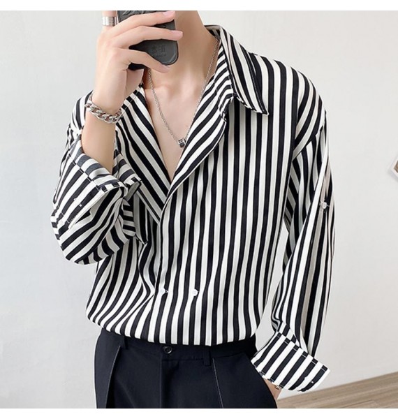 Fashion Casual pel Striped Shirt