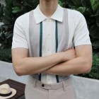 Gentleman single-breasted polo shirt