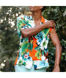 Men's Botanical Floral Hawaiian Shirt