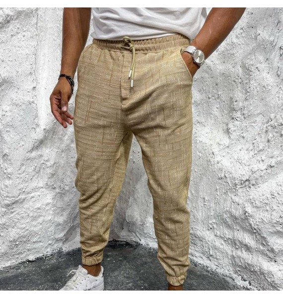 Mens Printed Draw String Waist Trousers