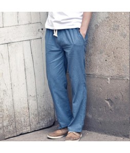 Men's Cotton And Linen Breathable Casual Trousers
