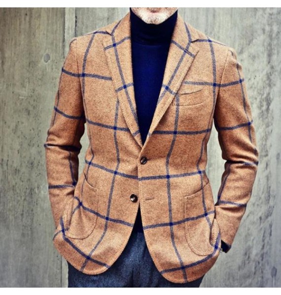 Men's Pid Multicolor Casual Suit Jacket
