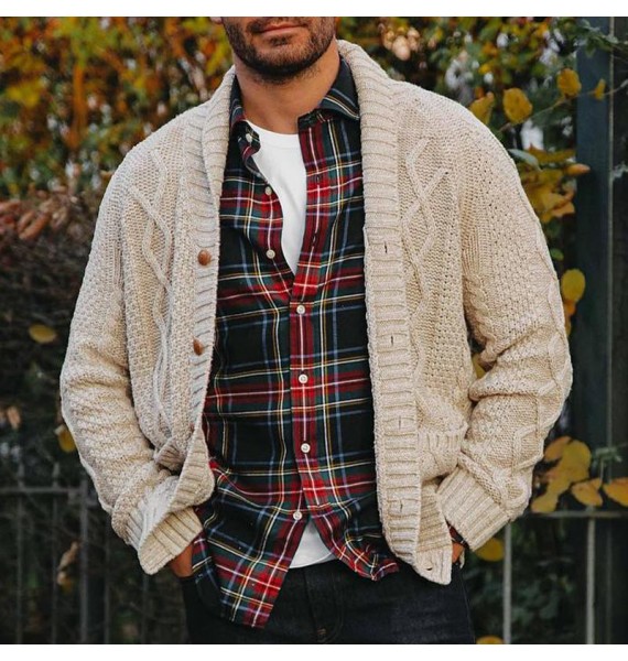Men's  Casual Wool Sweater