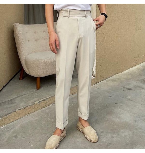 Fashion All-in-one Ironing Slim Long Trousers Male