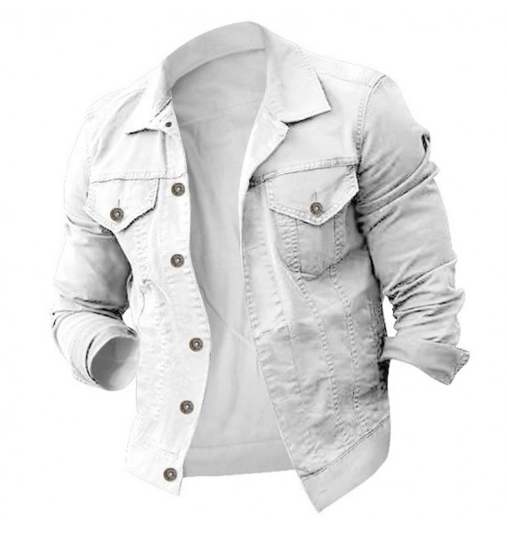 Men's Fashion Casual Solid Ripstop pel Jacket