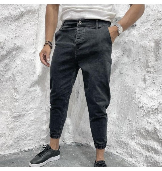 Mens Casual Ankle Banded Pants