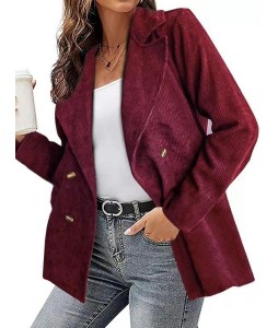 Ins Hot Models European And American Women's Tops For Autumn And Winter   Solid Color Jacket Bzers