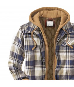 Men's Autumn & Winter Outdoor Casual Checked Hooded Jacket