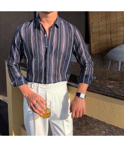 Gentleman Elegant Long-sleeved Breathable Mens Shirt